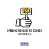 OPENING BID MUST BE $75,000 OR GREATER