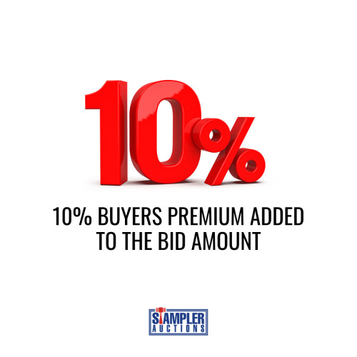 10% BUYERS PREMIUM ADDED TO BID AMOUNT