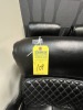 COLAMY BLACK LEATHER ROLLING CHAIRS - 2