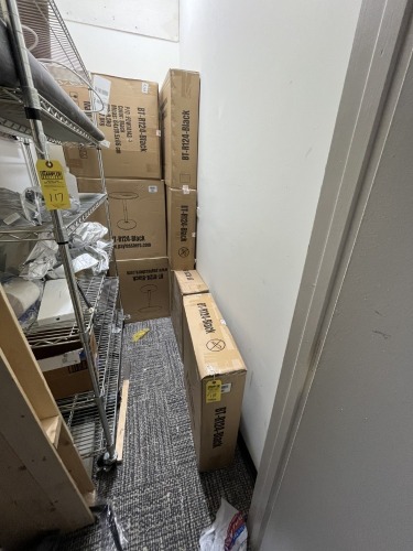 BLACK ROUND HIGH TOP TABLES - 24'' DIAMETER (NEW IN BOX)