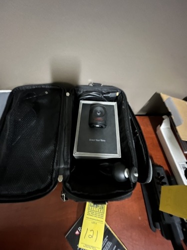 MEVO PLUS 45997 LIVE EVENT CAMERA WITH TRIPOD, CASE, CHARGER & MICROPHONE