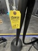 STANCHIONS WITH 5 BLACK VELVET ROPES - 2