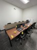 8-PERSON WORKSTATION TABLE WITH POWER RAIL & DIVIDER