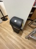 BLACK GARBAGE CAN