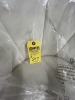WHITE VELVETEEN FABRIC CLUB CHAIRS WITH GOLD HARDWARE - 2