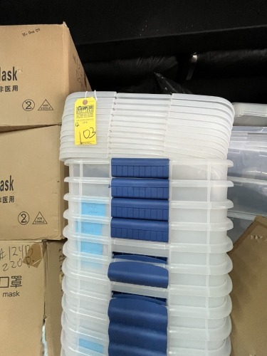 CLEAR PLASTIC TOTES - UNDER BED STYLE