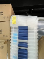 CLEAR PLASTIC TOTES - UNDER BED STYLE