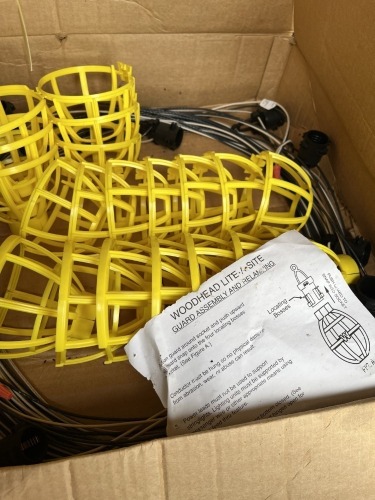BOXES YELLOW PLASTIC LIGHT BULB CAGES (LOCATED IN HOLLYWOOD, FL)