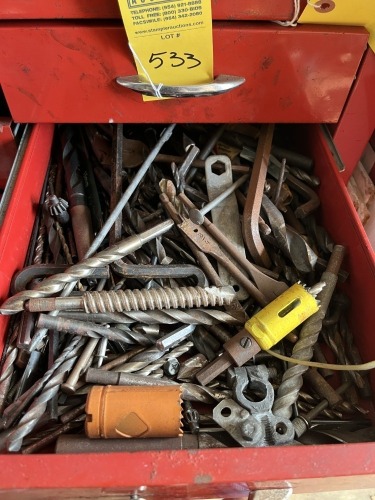 CONTENTS OF DRAWER - DRILL BITS, ETC (LOCATED IN HOLLYWOOD, FL)