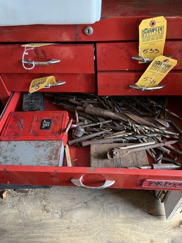 CONTENTS OF DRAWERS - DRILL BITS, WRENCHES, ETC (LOCATED IN HOLLYWOOD, FL)
