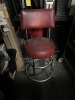RED STOOL WITH BACK REST - 2