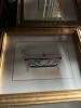 ASSORTED FRAMED PICTURES - 1- BUTTERFLY / 2- BATHROOM SCENE - 3