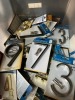 ASSORTED HOUSE NUMBERS - GOLD / SILVER - 2
