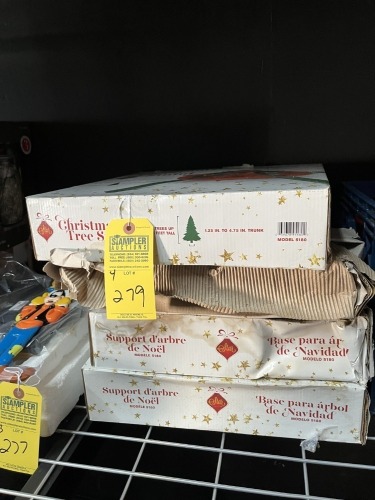 ASSORTED CHRISTMAS TREE STANDS IN BOX