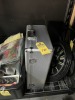 METAL BOX WITH HANDLES & CONTENTS OF DISCS