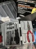 LOT ASSORTED - SAW, STUD FINDER, TAPE MEASURERS, NAILS, PLIERS, ETC (1 TUB) - 4