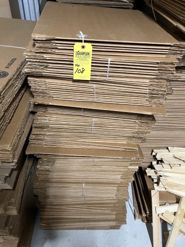 NEW CARDBOARD BOXES - 20.5''x2.75''x14.5'', 12''x10''x4'', MORE (APPROXIMATE SIZES)