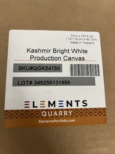 ROLL ELEMENTS KASHMIR BRIGHT WHITE PRODUCTION CANVAS - 54''x150' (NEW IN BOX)