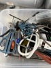 TOTES ASSORTED - SCISSORS, TAPE GUNS, SMALL SHRINK WRAP, KNIFE SHARPENER, SURGE PROTECTOR OUTLET, MORE - 2