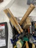 ASSORTED TOOLS & HARDWARE - HAMMERS, SCISSORS, PLIERS, SOCKET SET, SCREWS, PICTURE HANGERS, TAPE MEASURERS, MORE - 3