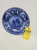 Antique Blue Flow Plate Lewis & Clark Centennial Exposition - 4