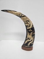 Vintage Carved Animal Horn (Water Buffalo or Zebu)