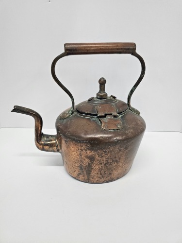 Antique 19th Century Copper Tea Kettle
