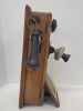 Antique Oak Wall Mounted Crank Telephone Kellogg Switchboard & Supply Co. 1900s - 3