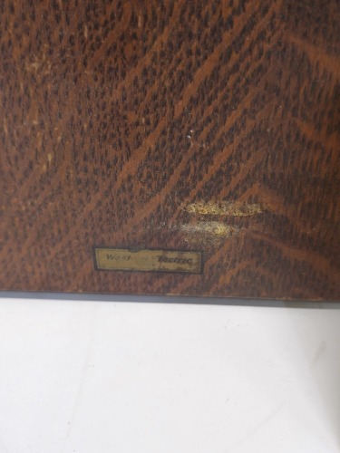 Western Electric Oak Wall Mounted Telephone Ringer Box 1900s