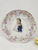 Antique Porcelain Cake Plate with Napoleon Bonaparte