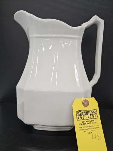 Antique Victorian Ironstone Pitcher