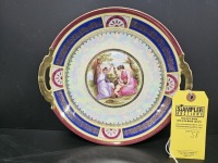 Antique Royal Vienna Double Handled Cake Plate