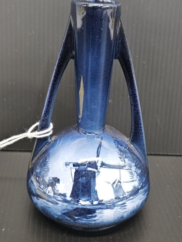 Antique Dutch Black Delft Vase