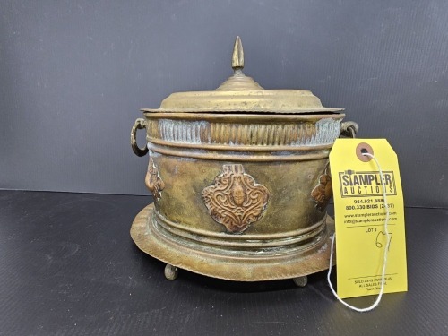 Antique Middle Eastern Brass & Copper Container