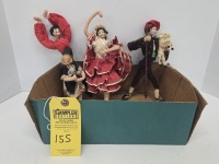 Vintage Spanish Cloth & Felt Character Dolls - Barcelona Spain 1950's-1970's