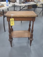 Inlaid Wood Side Table