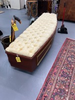 Fabric Topped Storage / Seating Bench - 7' Long