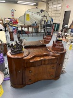 Shrager Art Deco Dresser with Mirror, 4 Drawers & 2 Doors