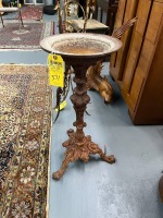 Vintage Victorian Cast Iron Bird Bath