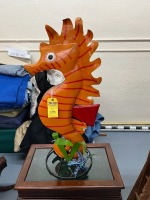 Metal Seahorse Sculpture