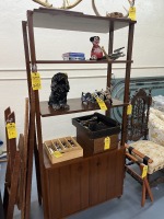 Wood Cabinet with 2 Doors & 3 Shelves