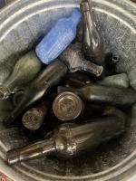 Lot Antique Glass Bottles