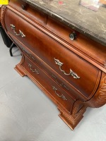 Vintage Dresser with Marble Top & 4 Drawers