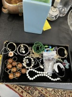Vintage Estate Costume Jewelry Tray Lot