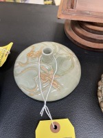 Vintage Celadon Glazed Stoneware Flower Vase