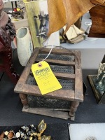 Antique Wooden and Punched Foot Warmer
