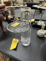 Heavy Clear Glass Cylinder Vase