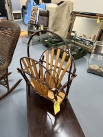 Adirondack-Style Bentwood Magazine Rack Handmade