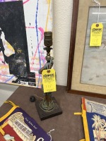 Antique Metal Solder Lamp (16'' Tall)