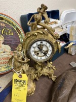 Antique L. Gilbert Art Nouveau Mantle Clock